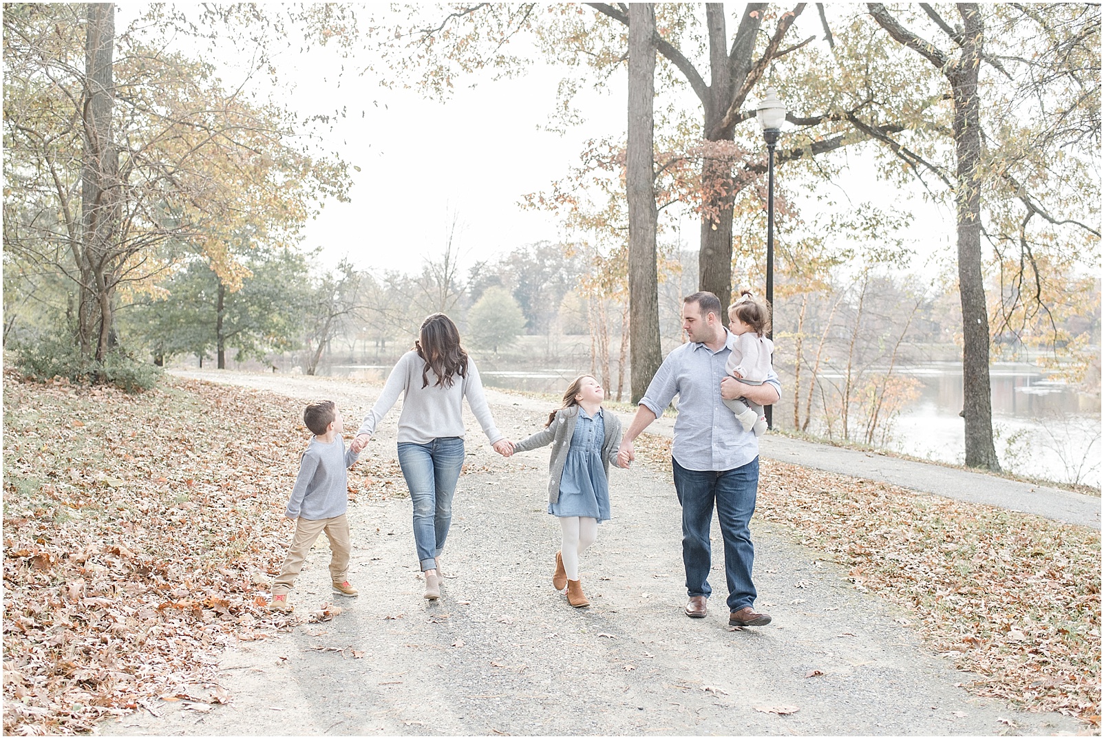 Nothing better than walking hand in hand with your family! Family photographer in Maryland.