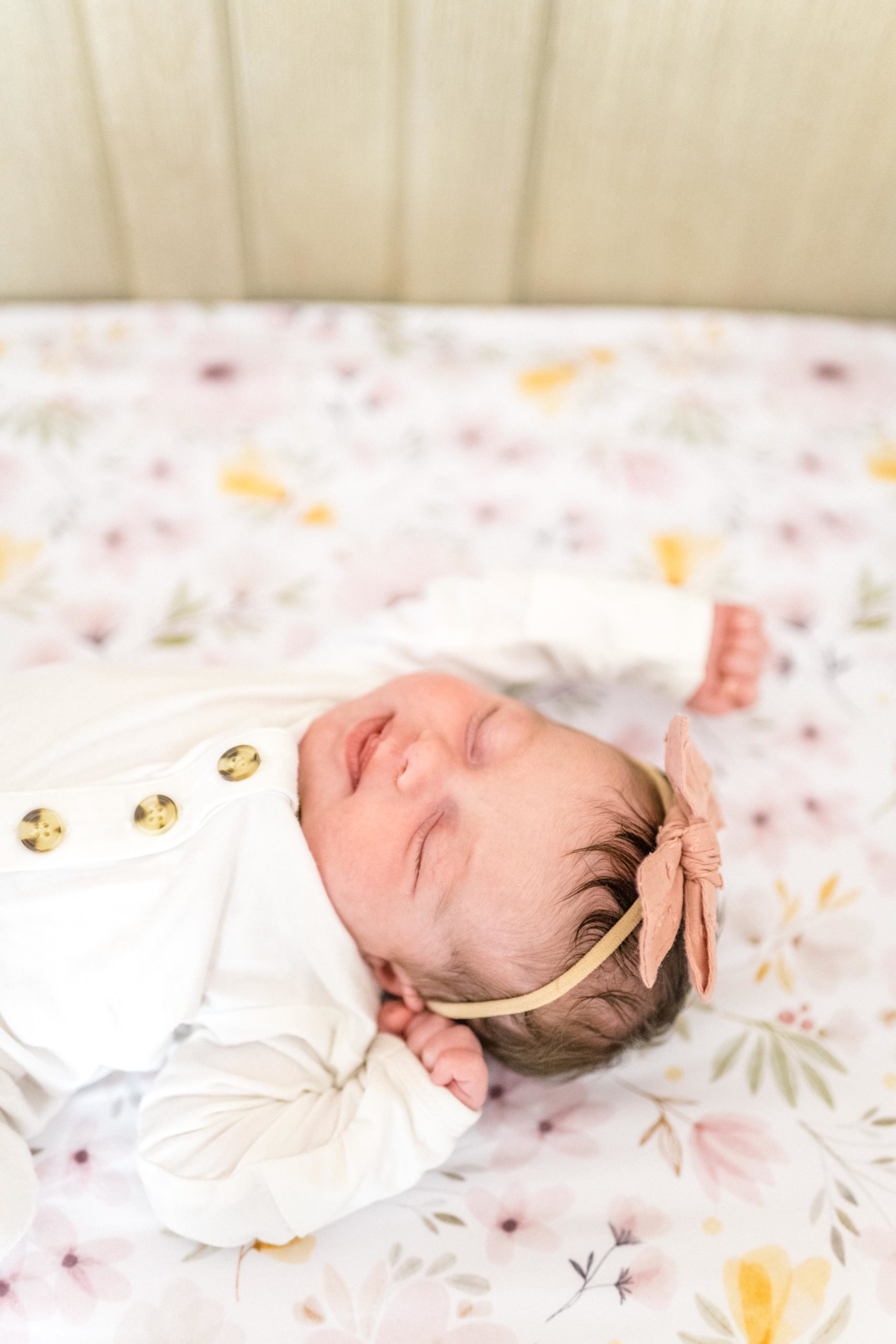 Baby girl newborn session in Baltimore, Maryland.
