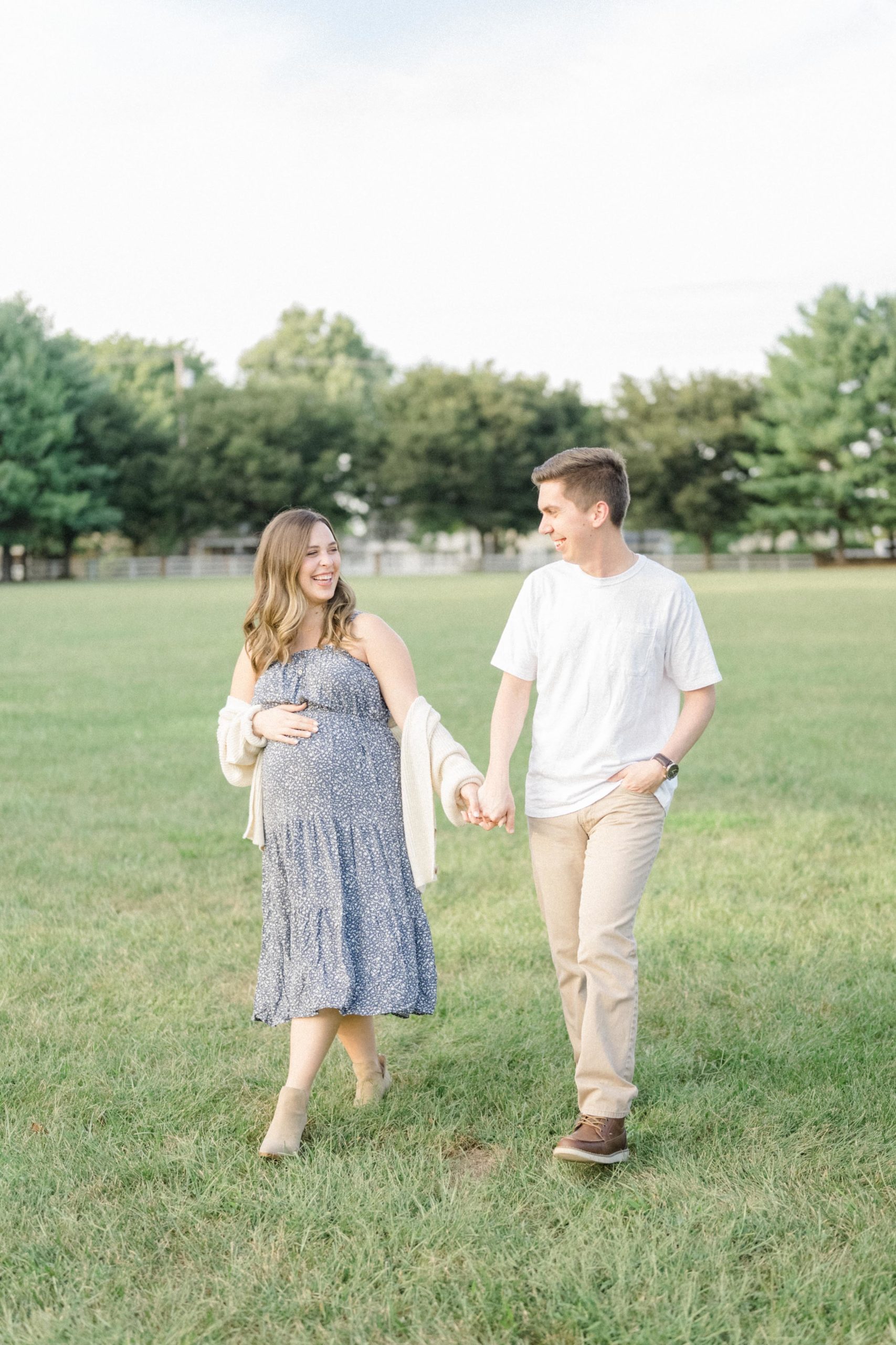 Odenton family and maternity photographer in an open field session.